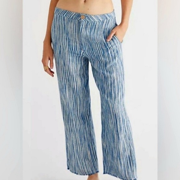 New/Without Tags. Overstock. Free People Marta Yarn Dye Trousers - Picture 2 of 9